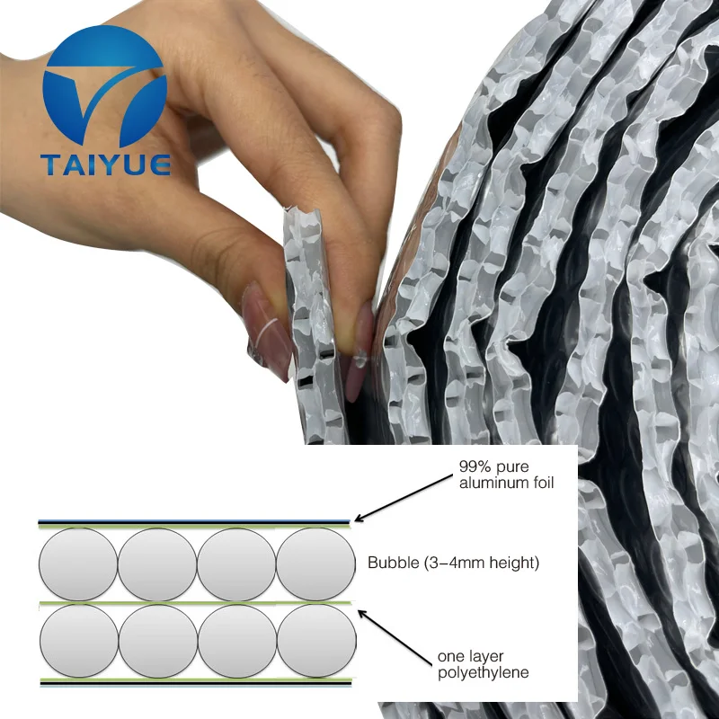 Double Bubble Reflective Foil Insulation 6mm Thickness with Aluminum Foil  Radiant Barrier Wrap for Warehouse Application