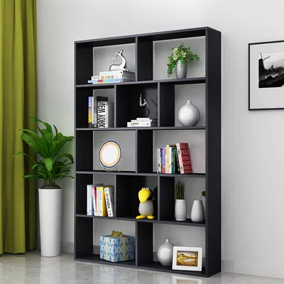 new style Simple design wooden bookcase bookshelves with 2 doors cabinet for home or school use