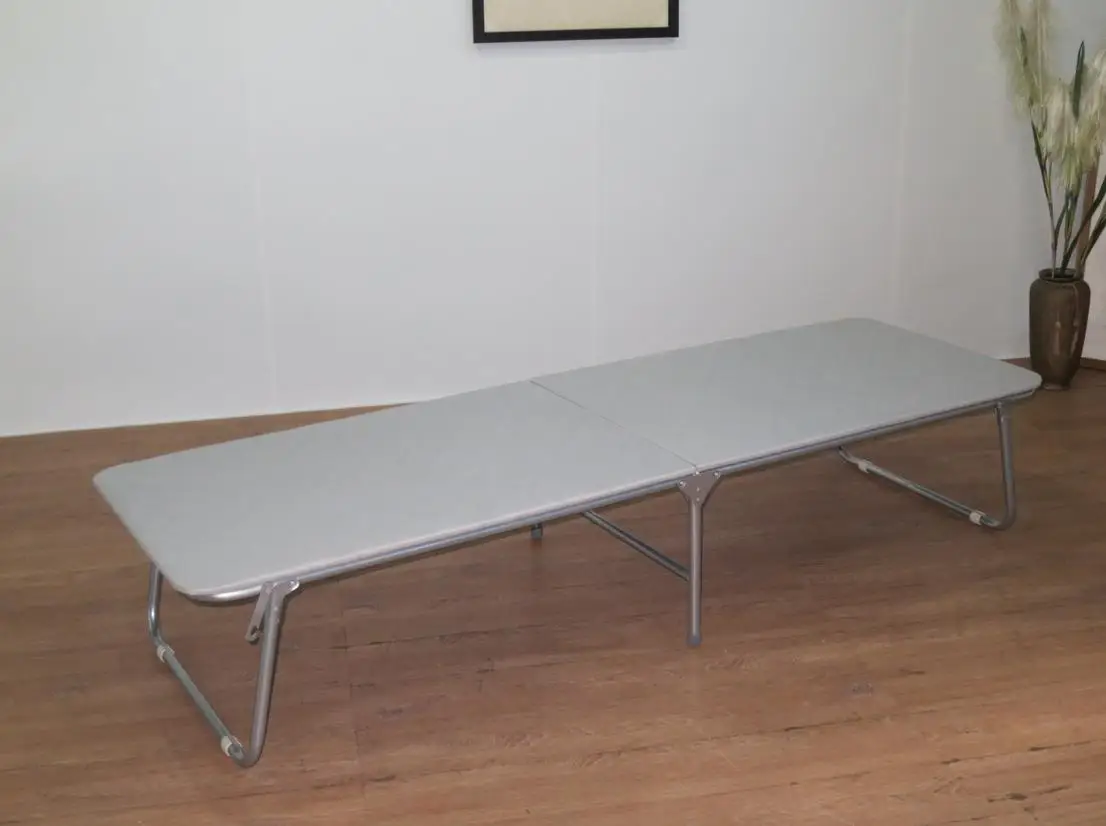 Space Saving Simple Camp Bed  Metal and Thickness Wood Board Bed Sheet Folding Bed  for Home/ Hostel/Apartment/Hospital