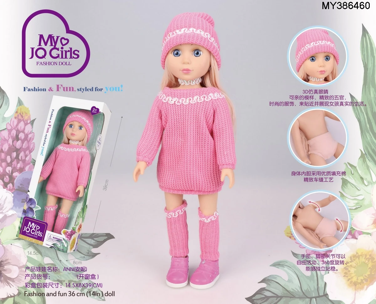 Custom fashion 14 inches girls multi-style vinyl baby alive American doll 36cm simulation doll full body