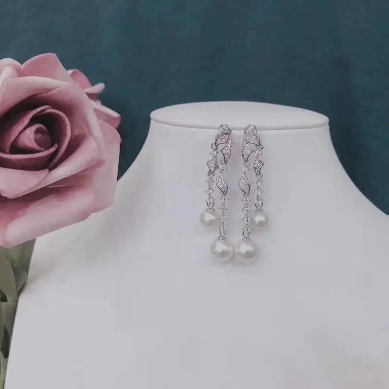 
High Quality Elegant temperament fashion popular ladies Freshwater pearl wedding party jewelry set for sale 