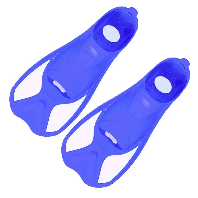 THENICE Cheap Kids Short Flippers TPR PP Child Open Heel Free Diving Swimming Fins