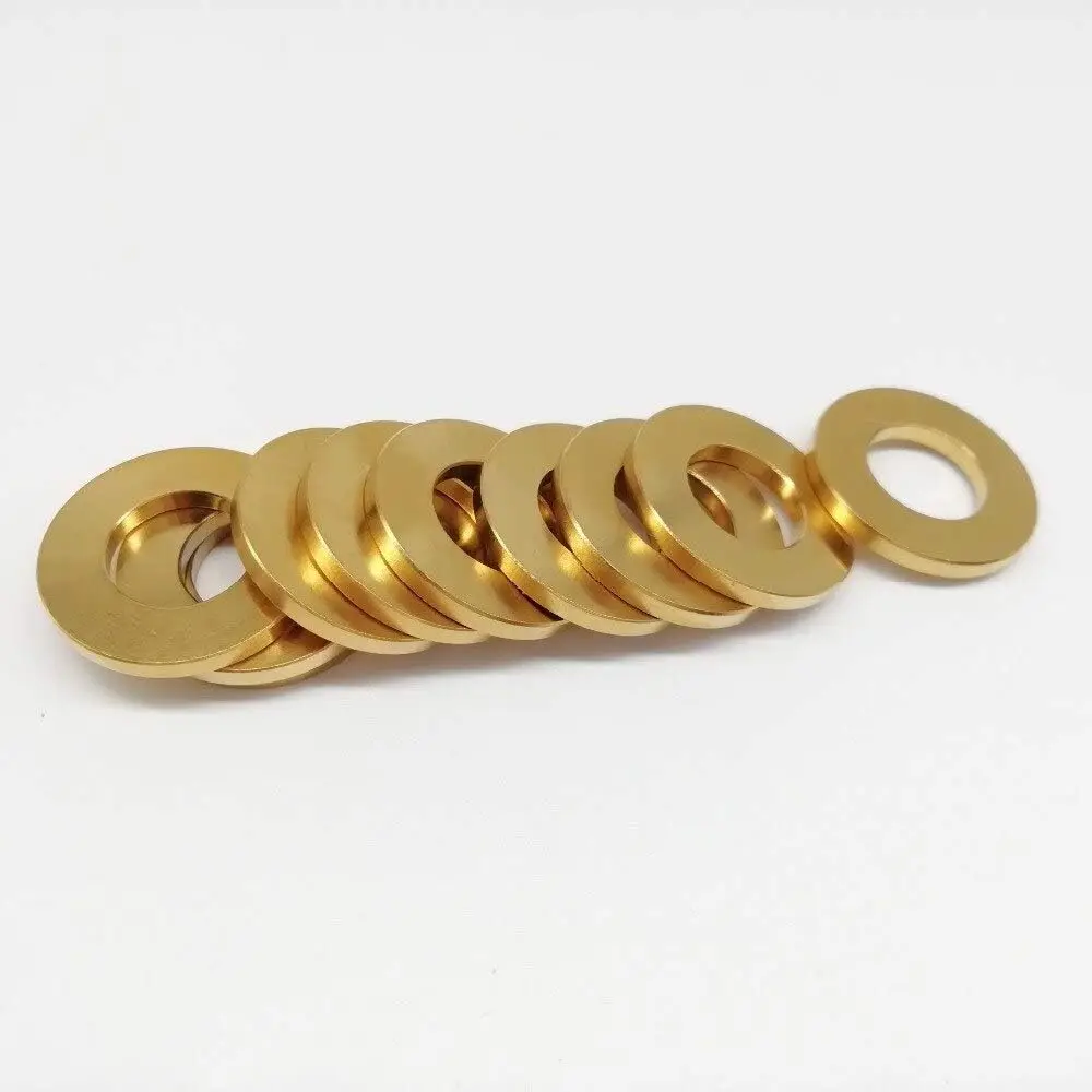 Custom M2 M2.5 M3 M4 M5 M6 M8 M10 M12 GB97 DIN125 Solid Brass Copper Flat Washer Plain Gasket Pad