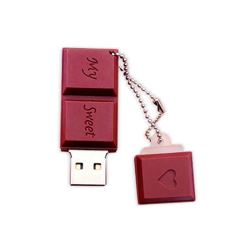 Promotion Chocolate 3D Cartoon Usb2.0 Flash Drive 2GB 4gb 8gb 16gb 32gb PVC Memory Stick U Disk