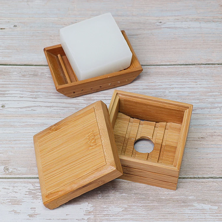 China Supplier Cheap Wholesale Custom Logo Bath Decor Wooden Bamboo Soap Case