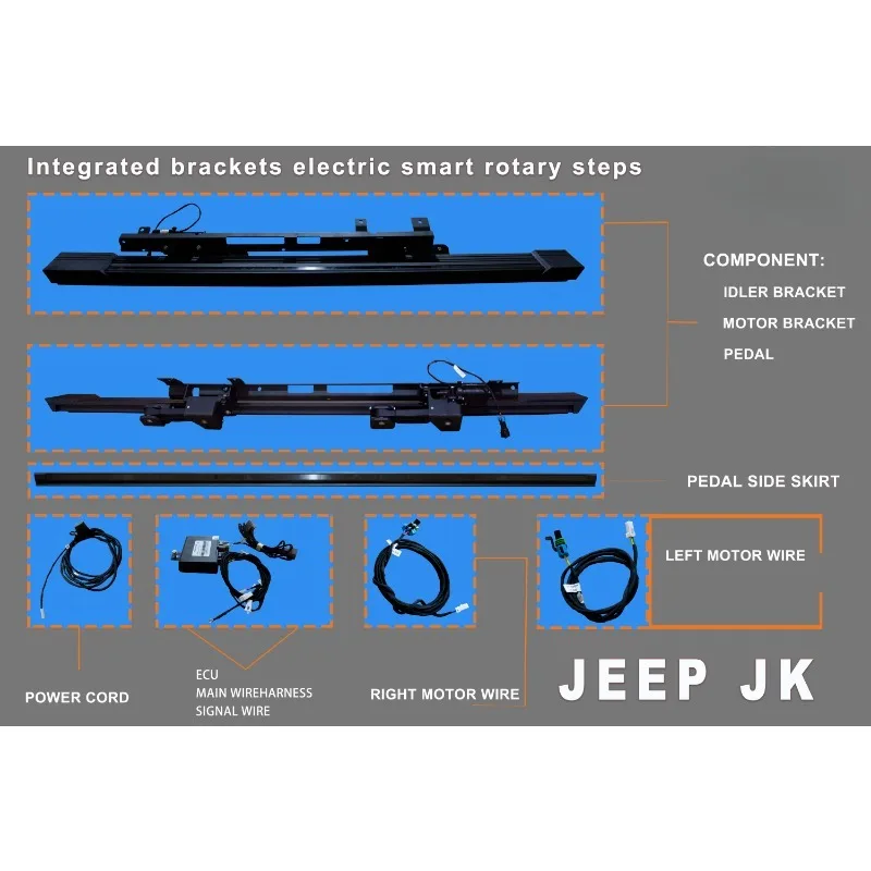 4x4 SUV Pickup Truck Car Electric Side Pedals Running Boards Side Steps for Wrangler JK JL