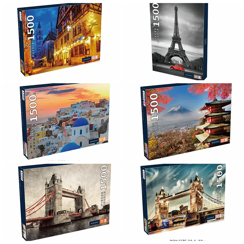 1500 Piece Jigsaw Puzzle for Adults & for Kids Age 12 and Up,Other Puzzle Play Set Montessori Custom Games Eiffel Tower gifi