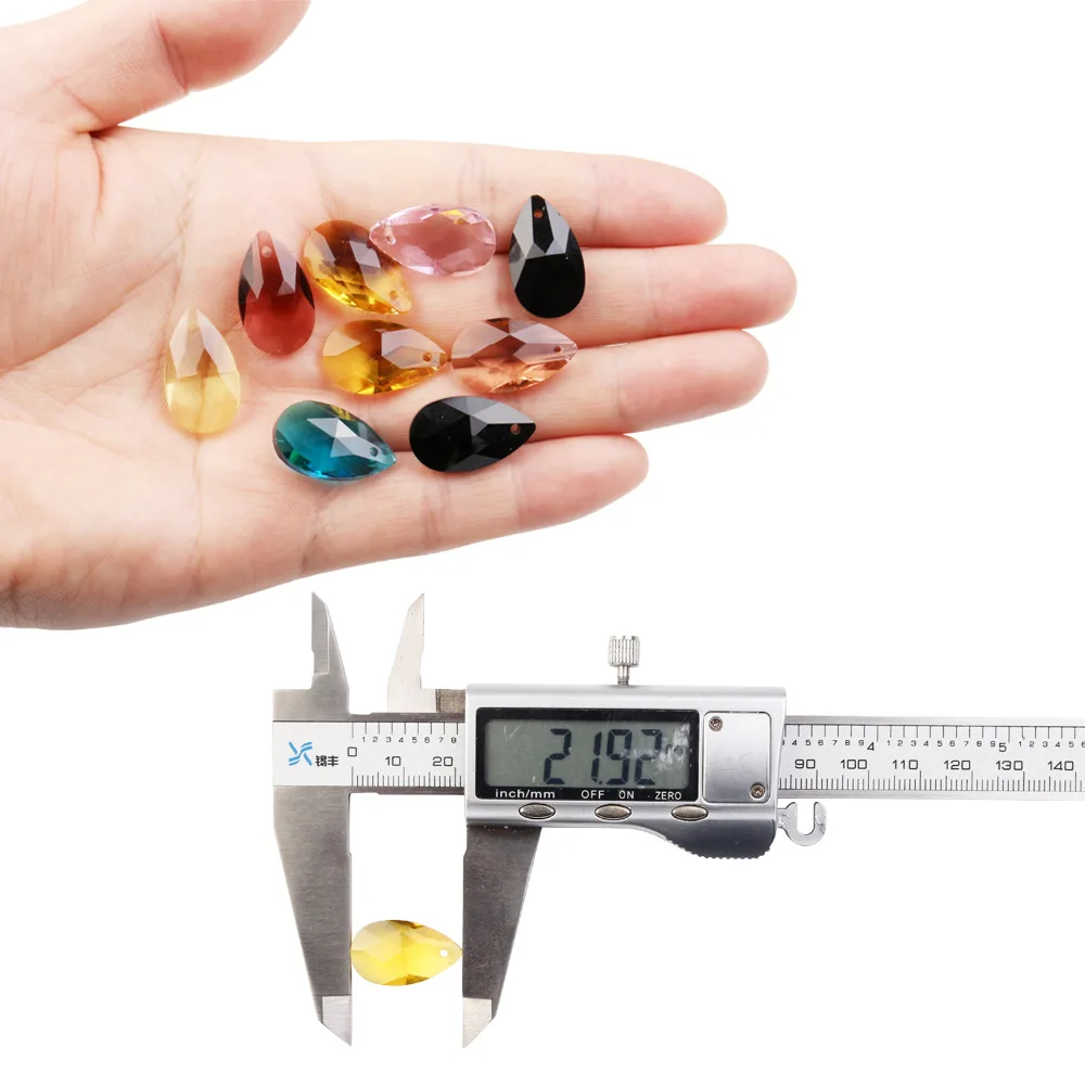 Crystal Chandelier Pendant 13X22mm Faceted Waterdrop Glass Beads For DIY Making Fashion Earring Necklaces Jewelry Accessories