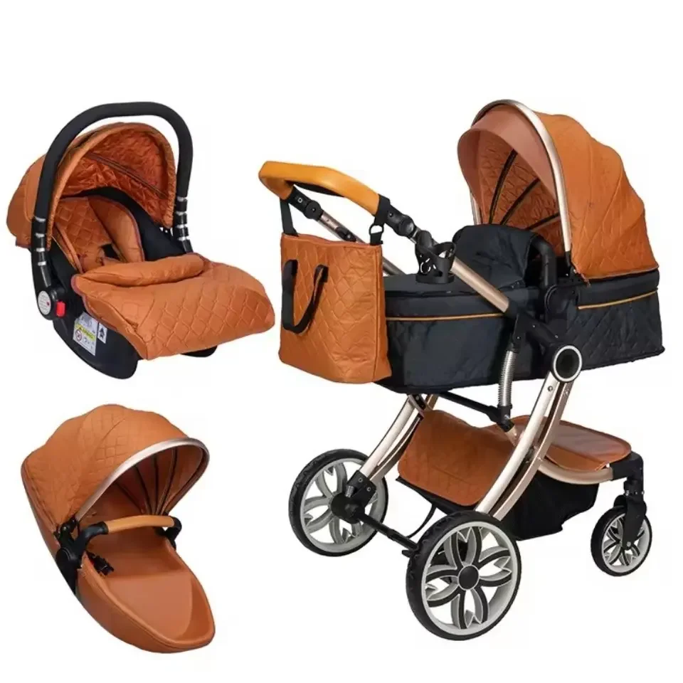Hot Selling China New Born Luxury Egg Shape Foldable Baby Stroller 3 in 1 for 0-3 years