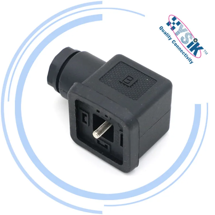Central Screw Valve Plug Female Assembly Type A solenoid connector