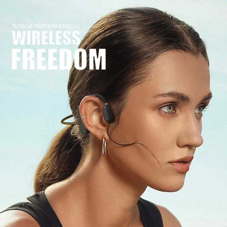 Bone Conduction Headphones BT 5.2 Not in the Ear Hanging Ear Type Running Fitness Wireless Sports Headset Waterproof and Sweatpr