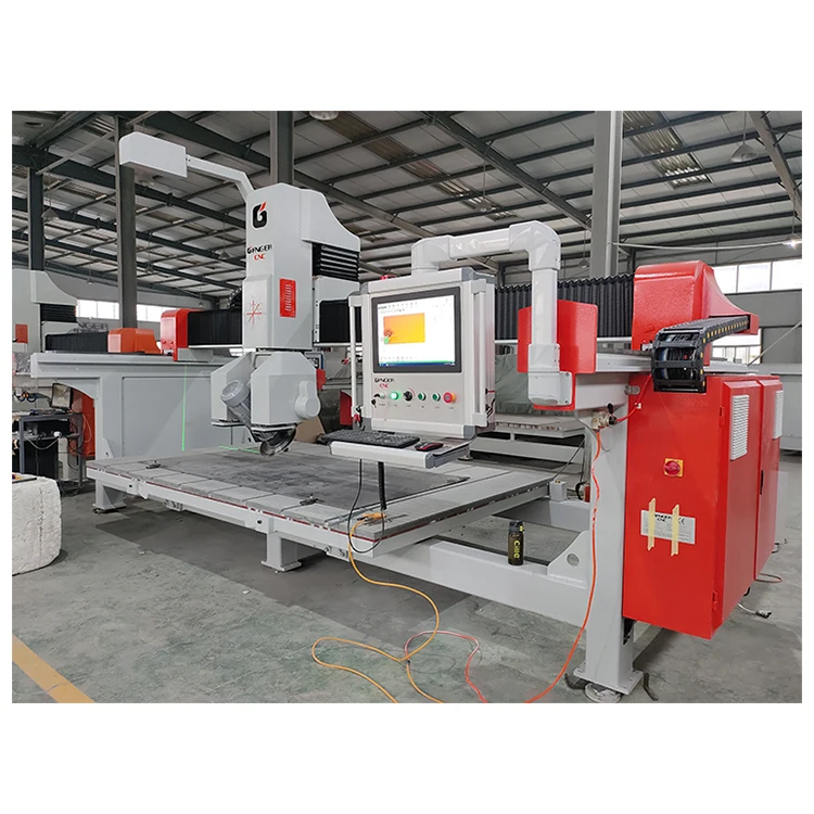 GANGER Cnc Router Cnc Bridge Saw Infrared Engraving Machine Stone Cutting Machines 5 Axis Granite Stone CNC Control