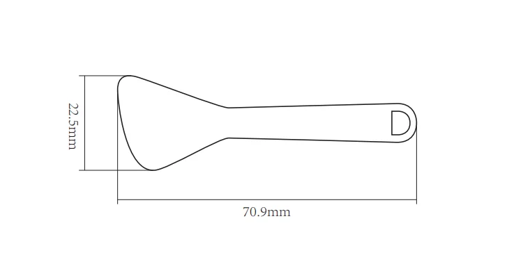 70mm Zinc Alloy Cream Spatula Metal Cosmetic Spoon Beauty Tool For Cosmetic Jar