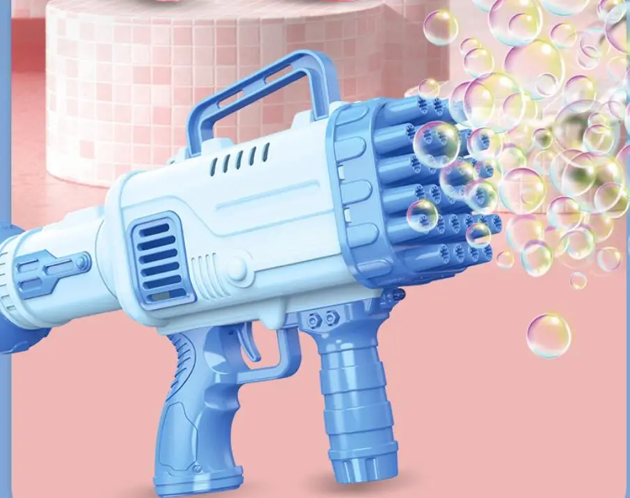 2023 New Promotional Gifts 32 Holes Rocket Boom Bazooka Bubble Machine Bubble Gun Toys For Adults Children