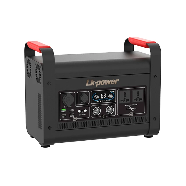 China Manufacture Lifepo4 Portable Battery Bank 220v Solar Generator 2000 Watt Power Station with Light