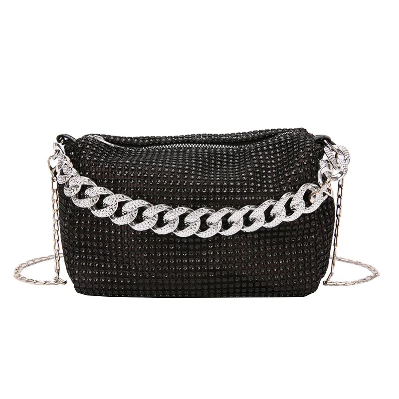 2024 new popular Korean style fashion trend bright diamond clutch purses and handbags china side shoulder crossbody bags ladies