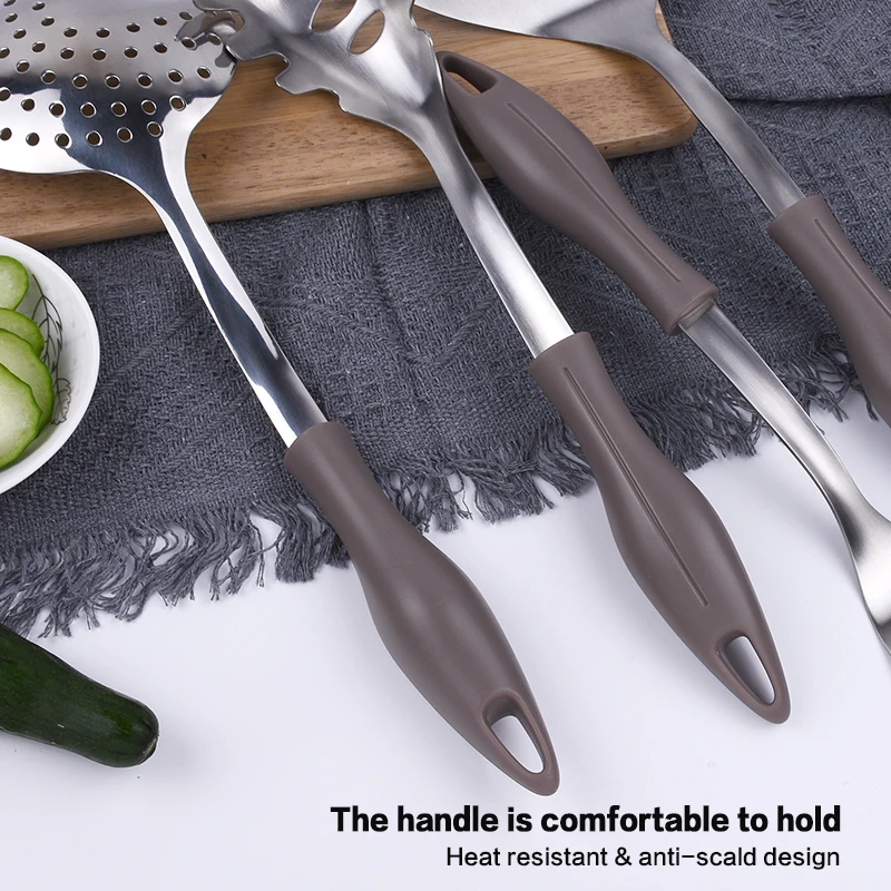 Wholesale Stainless Steel Kitchen Utensils Set PP handle kitchenware cookware cooking utensils set