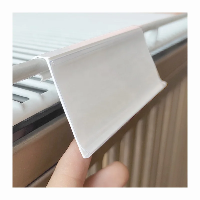 white plastic price label holder for supermarket and convenience stores