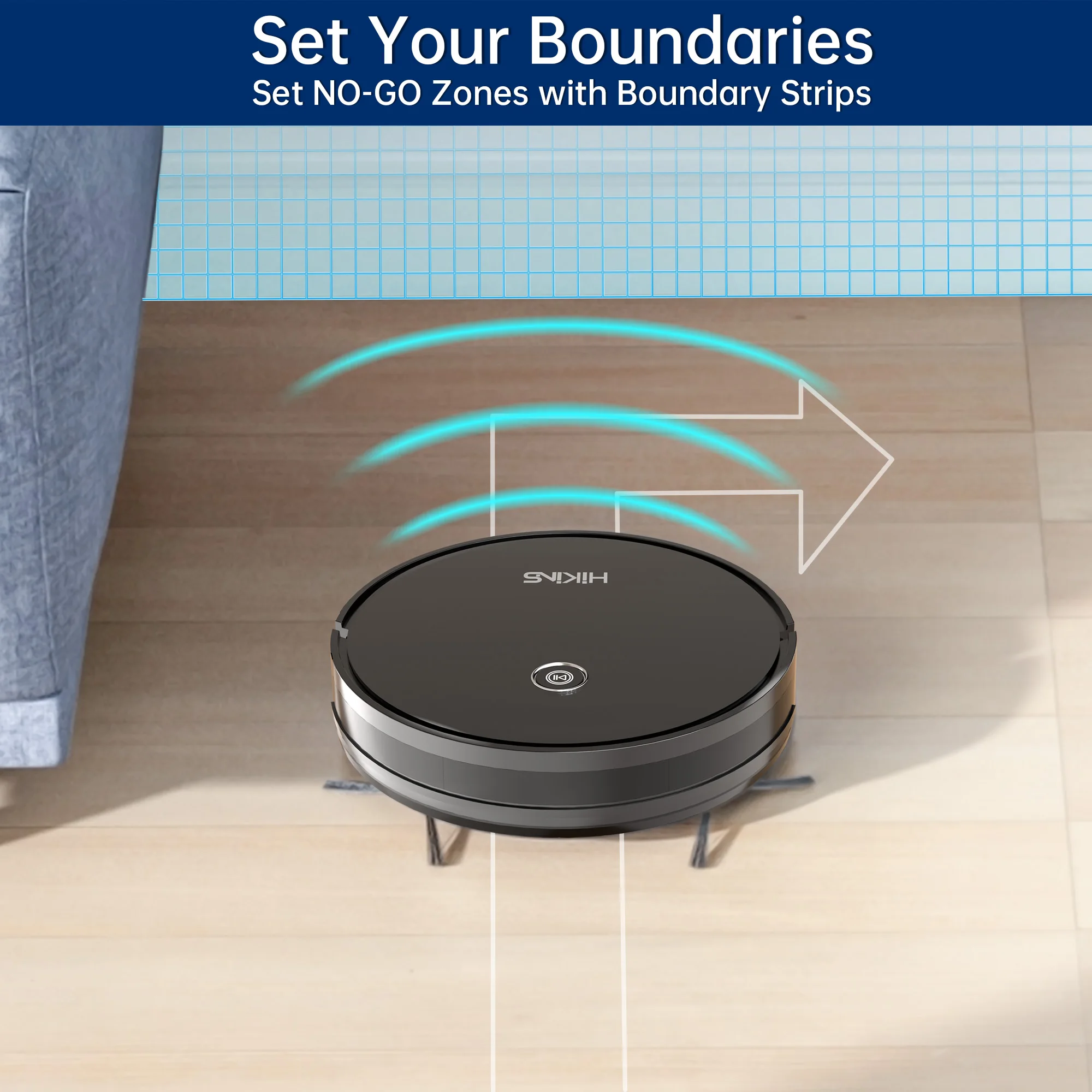 Hikins 888 Smart Wet and Dry China Electric Wet Mopping Guangzhou Robot Vacuum Cleaner with Wet Cleaning