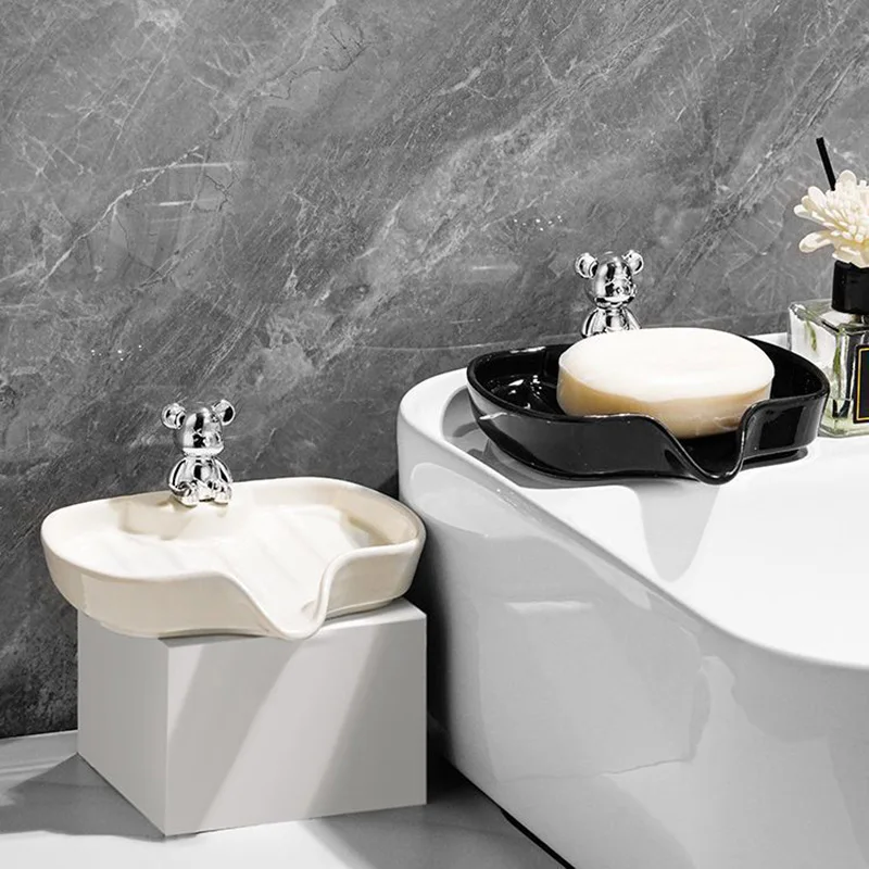 Lovely ceramic soap dish holder soap saucer bathroom accessories for home hotel