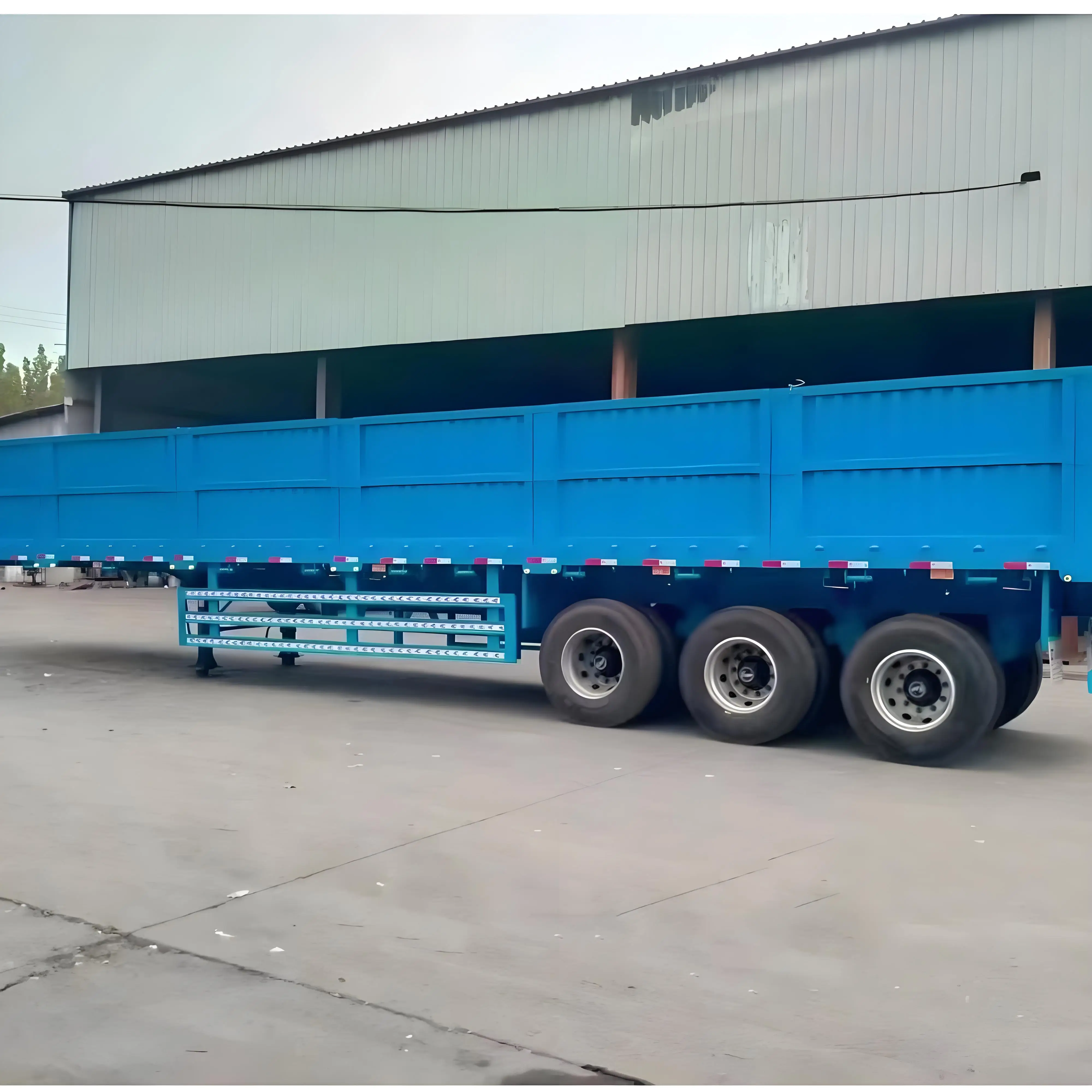 3 axles open side wall cargo semi trailer 3axles side wall semi trailer 40t side wall open platform semi trailer