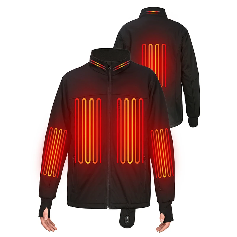 
Custom High Quality Waterproof Breathable Heating Thermal Jacket Battery Heated Winter Coats 