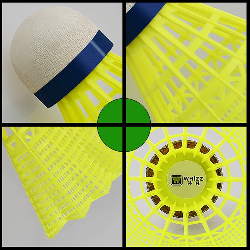 wholesale factory high quality nylon badminton shuttlecock durable yellow shuttlecock