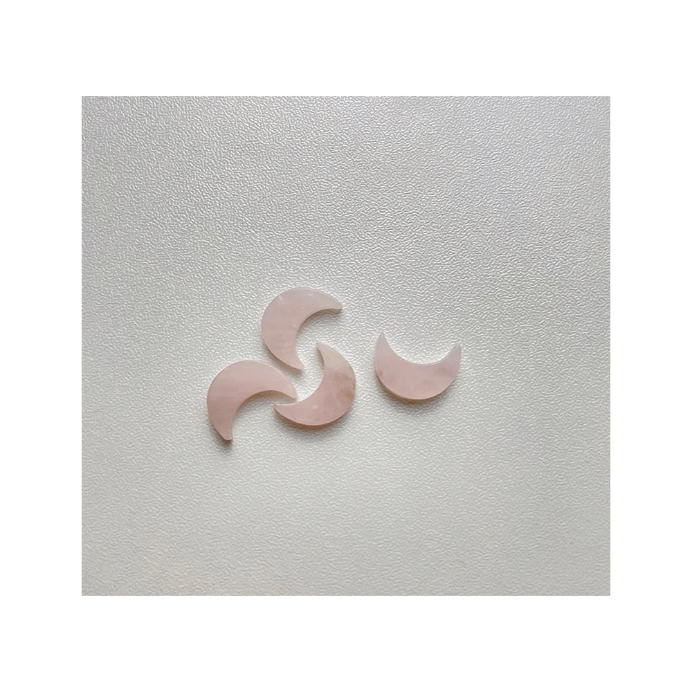 Pink Crystal Moon Ring Moon Shaped Ring Face Outfit Pink Crystal Decoration