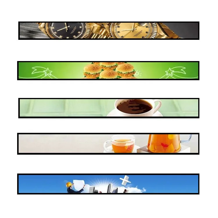 1920*158 Stretched Bar LCD Screen IPS 23.1 Inch Super Market Shelf Advertising Display Monitor