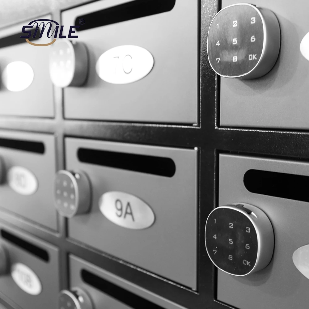 CHNSMILE Mailing Box with Digital Lock Black Customized Letterbox Commercial Mailboxes for Sale