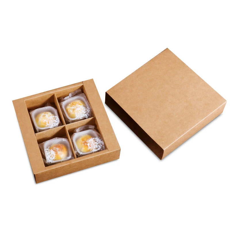 High Quality Eco Friendly Food Grade Brown Drawer Sliding Kraft Paper Cookies Gift Product Packaging Box