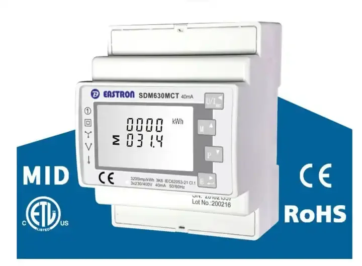Three Phase Growatt Smart Electricity Meter digital LCD display household watt-hour kwh meter electric energy meter In Warehouse
