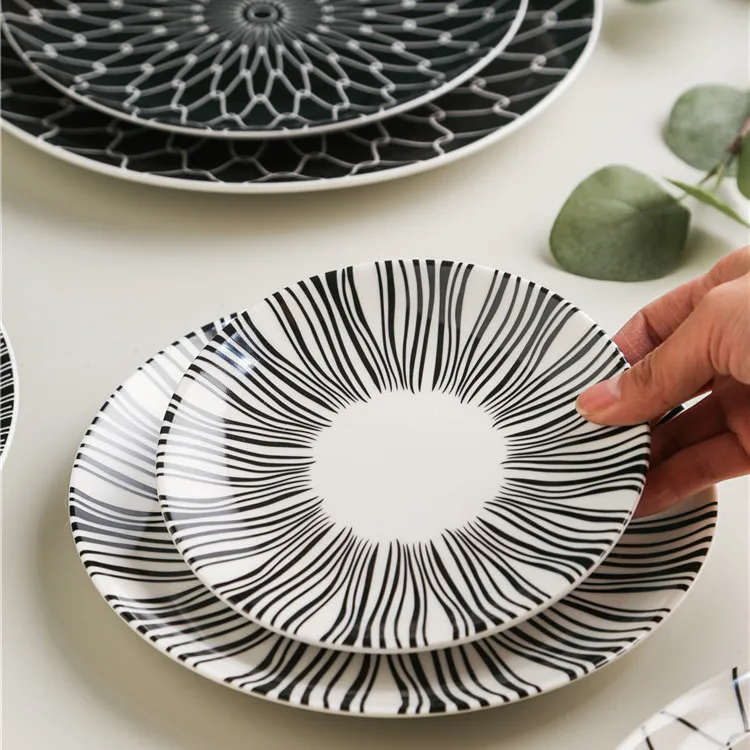 SYL Wholesale restaurant Cheap ceramic dinner plates decoration sets ceramic modern luxury crockery porcelain dinnerware