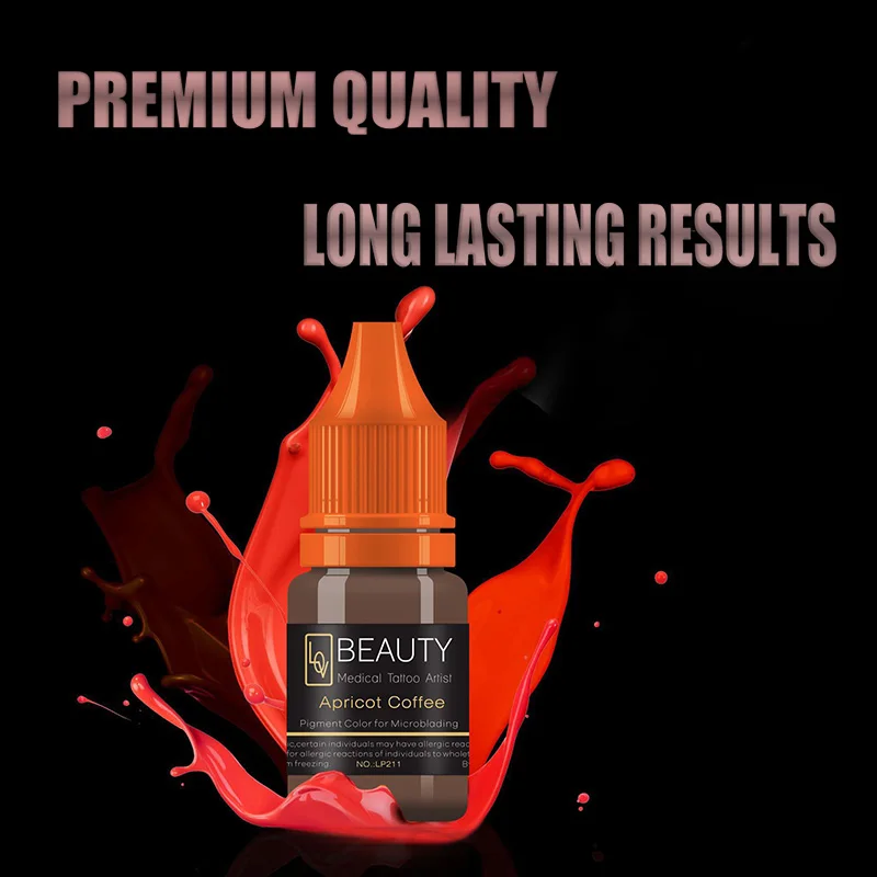 OEM Brand Organic Liquid Micropigmentation Lip Eyebrow Micro Color Permanent Makeup Tattoo Ink Pigment for PMU Beauty Studio