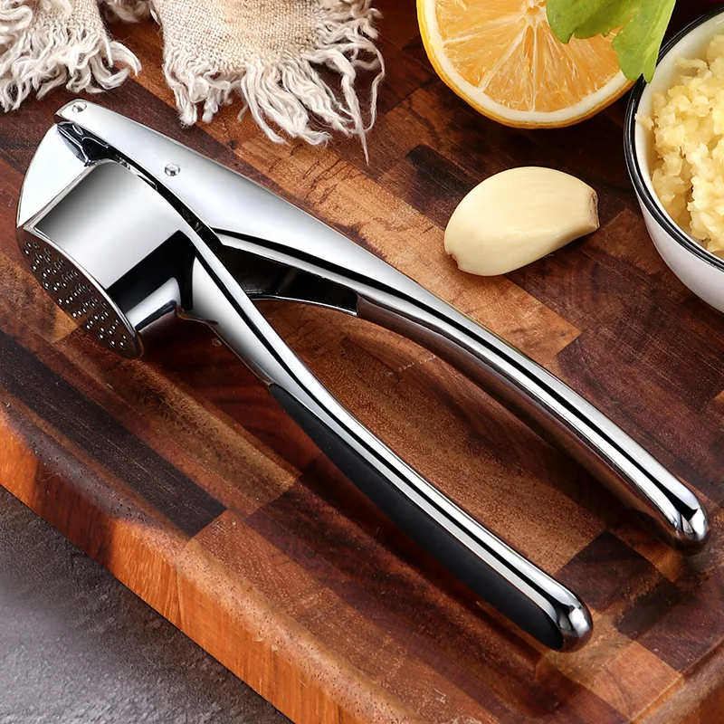 Amazon Kitchen Tool Zinc Alloy Garlic Press Manual Garlic Cutter Peeling Garlic Fruit and Vegetable Crusher