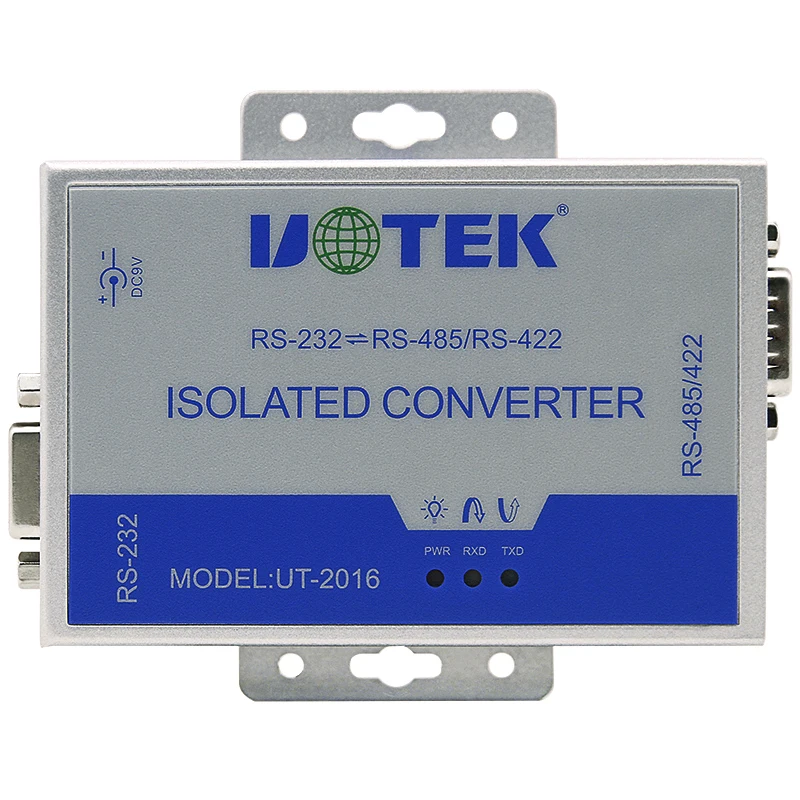 UOTEK Industrial DB9 RS232 to RS485 RS422 Converter Adapter with Isolated Anti  Surge Connector UT-2016