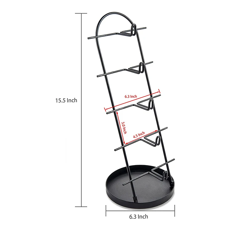 Modern 5-Tier Retail Eyewear Holder Metal Sunglasses Display Stand with Tray