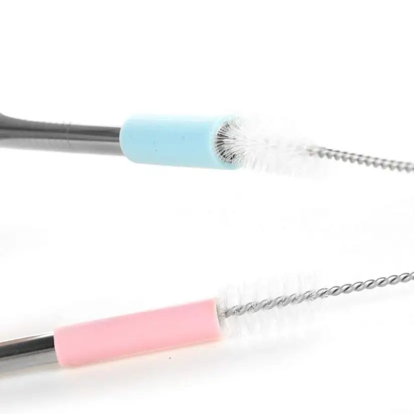 Custom Logo Stainless Steel 304 Reusable Metal Drinking Straw Set