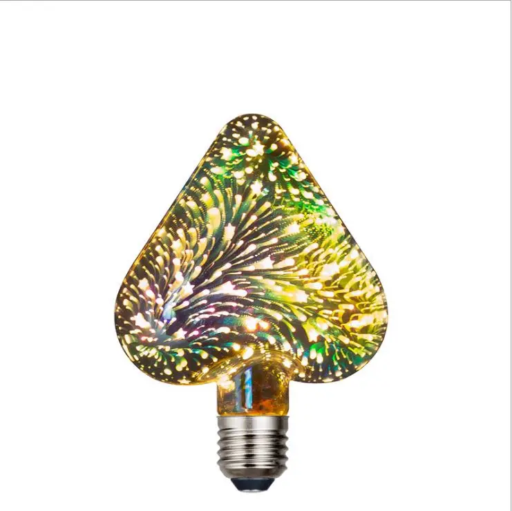 g125 g95 vintage Edison bulb decorative 3d firework led filament bulb light