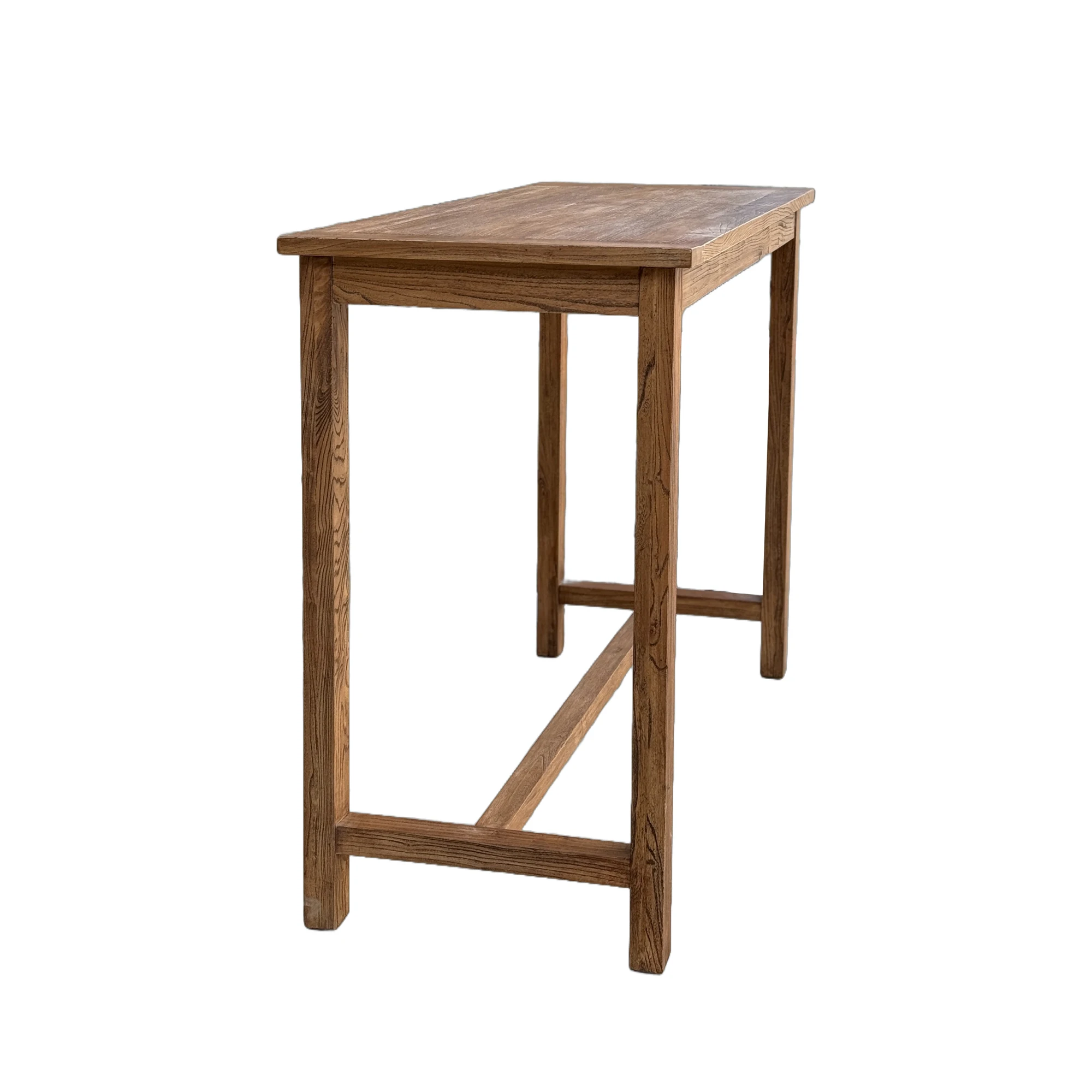 HL385 French Farmhouse Natural Reclaimed Solid Wood Hallway Furniture Console Table