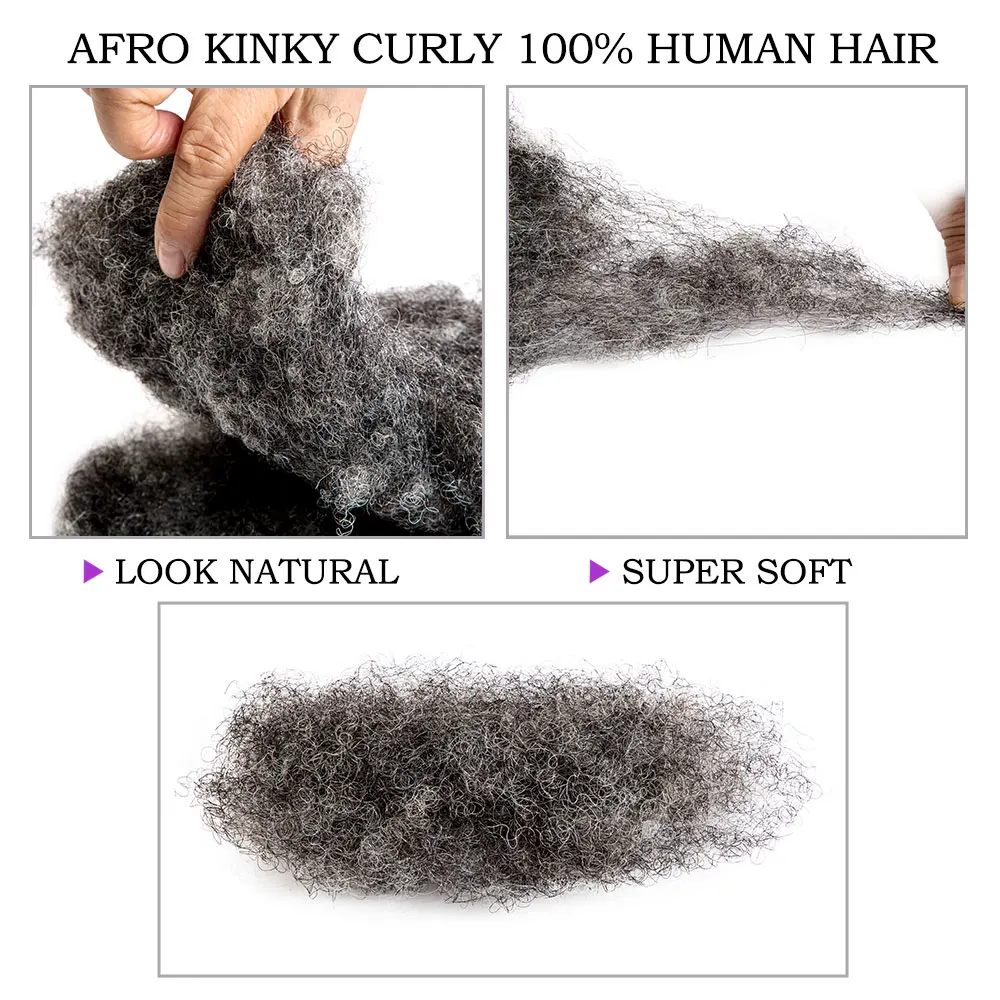 BLT fast shipping wholesale best afro kinky curly bulk human hair salt pepper afro bulk hair crochet for braiding hair ombre