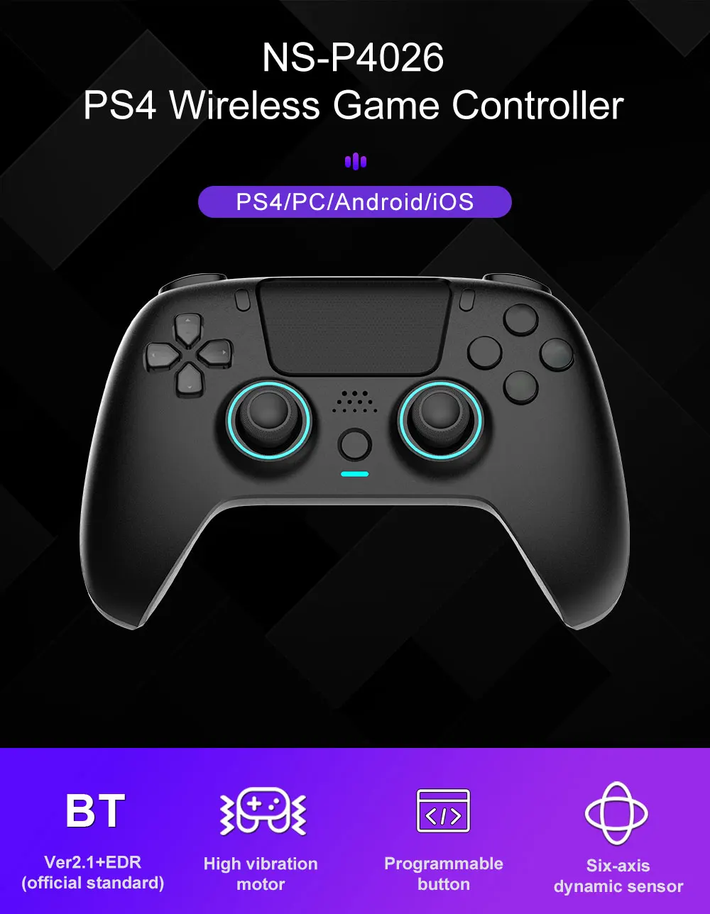 With Speaker Programmable Button Gamepad Blue-tooth Connection Battery Joystick High Vibration Feedback Wireless Game Controller