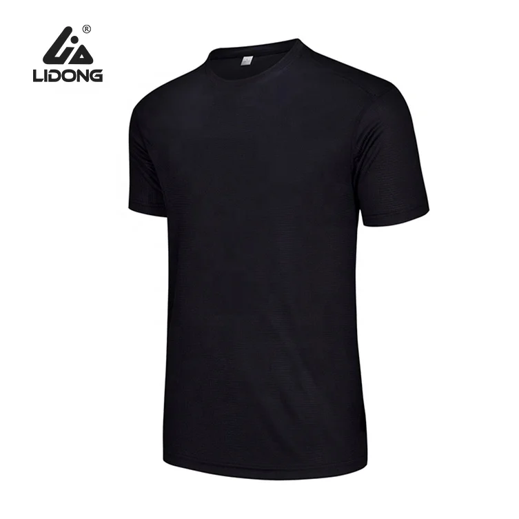 Китайское производство, оптовая продажа, мужские однотонные футболки с коротким рукавом, Высококачественная однотонная черная футболка с принтом логотипа на заказ