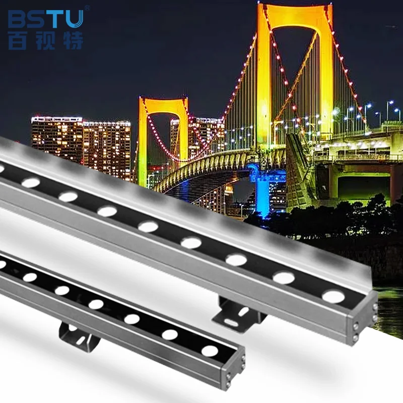 Outside Engineering Building Facade Bridge Lighting IP65 Waterproof 18W 24W LED Wall Washer Light