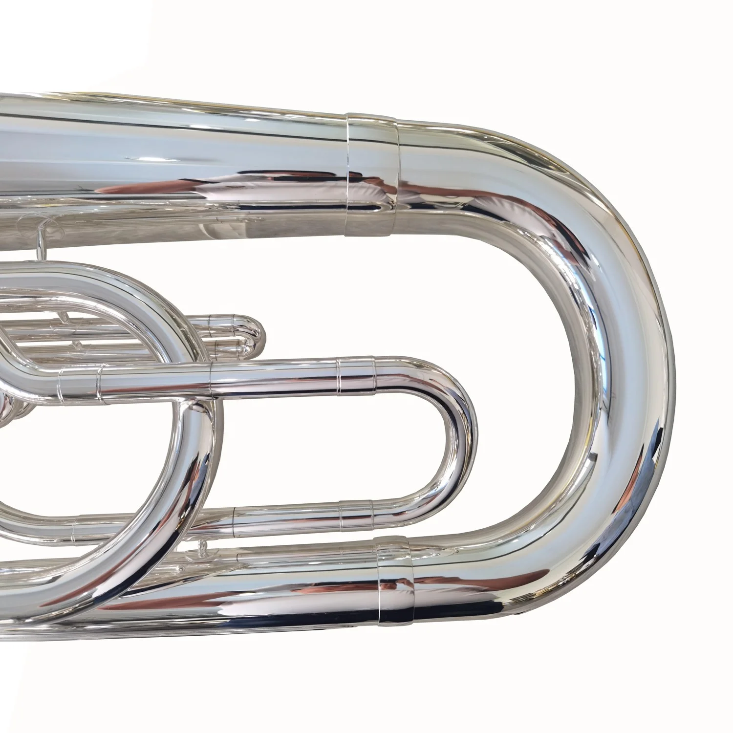 Традиционный 3-х вентильные Bb через плечо Серебро Маршевый туба