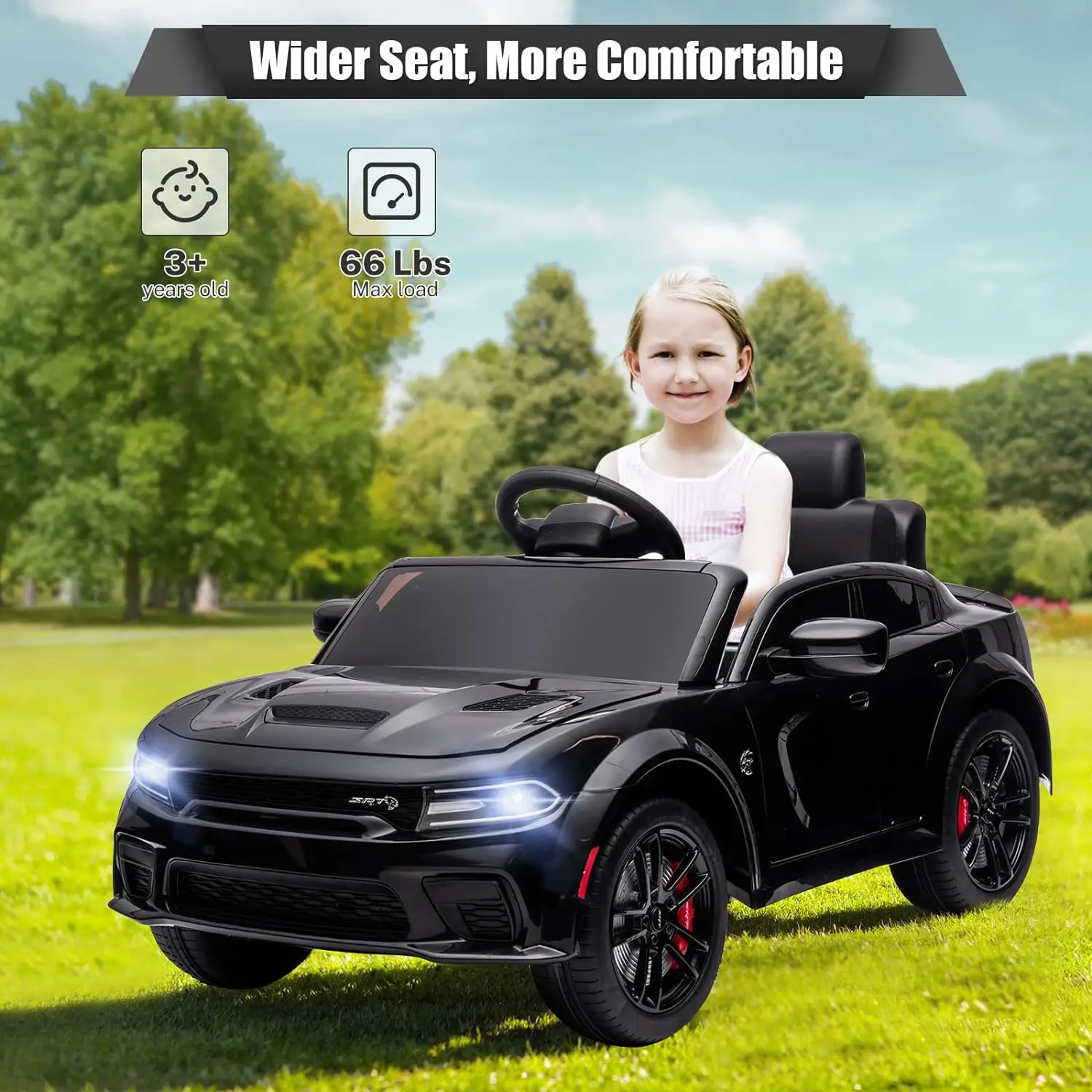 EN71 Licensed Dodge Charger 12V Battery Powered Electric 4 wheel ride on cars electric 12v battery for kids to drive