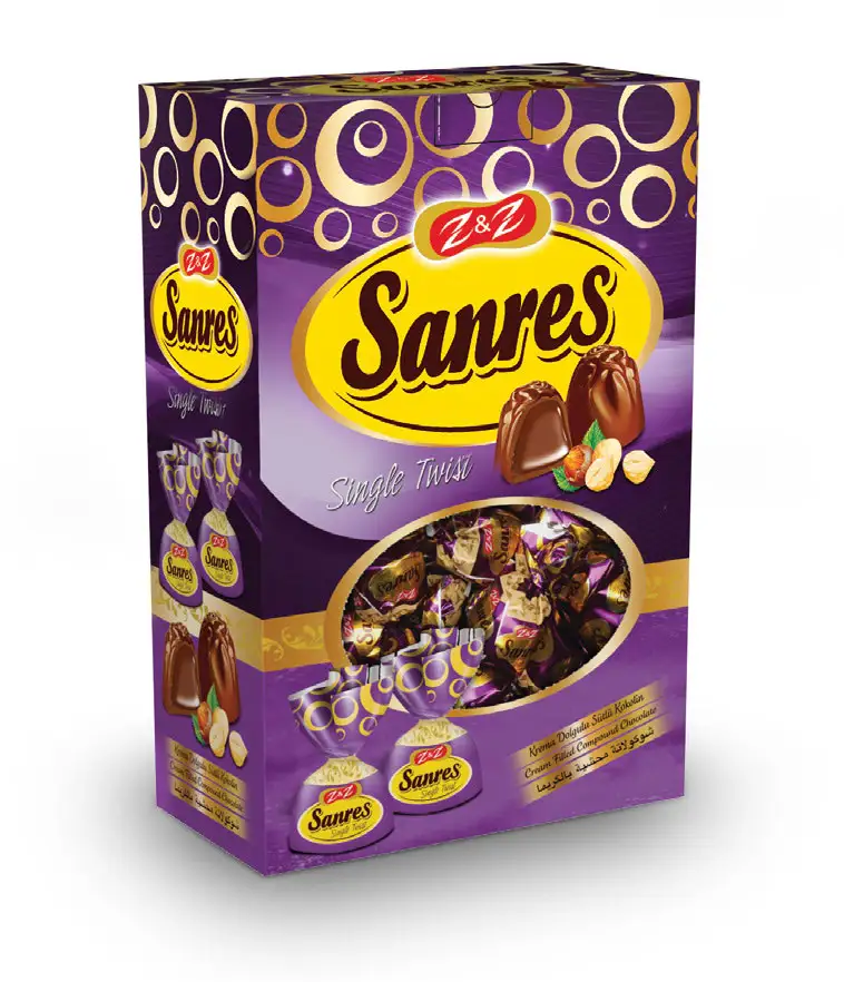 China Chocolate  China Factory Eco-friendly Customized Simple Cream Filled Chocolate in 2 kg box