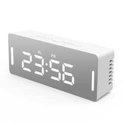 2022 Korea Hot Sale LED Makeup Mirror Screen Alarm Clock LED Night Light Desk/Table Clock