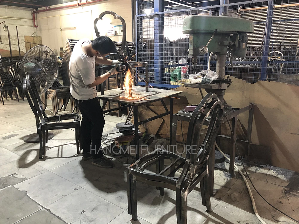 Hotel Furniture Customized Gold Metal Soft Padded Used Dining Restaurant Wedding Banquet Hall Chairs