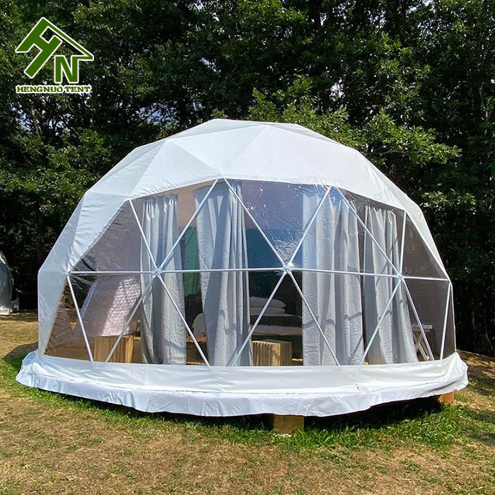 5m 6m 7m Luxury Resort Tent Dome Hotel Garden Geodesic Dome Tents With Large Bay Window